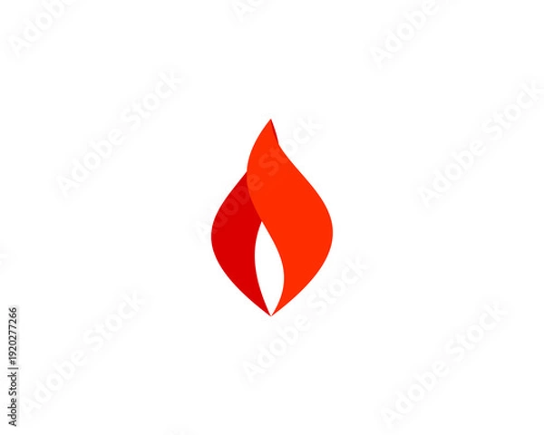Obraz Abstract fire logo symbol design. Flame  icon logotype.