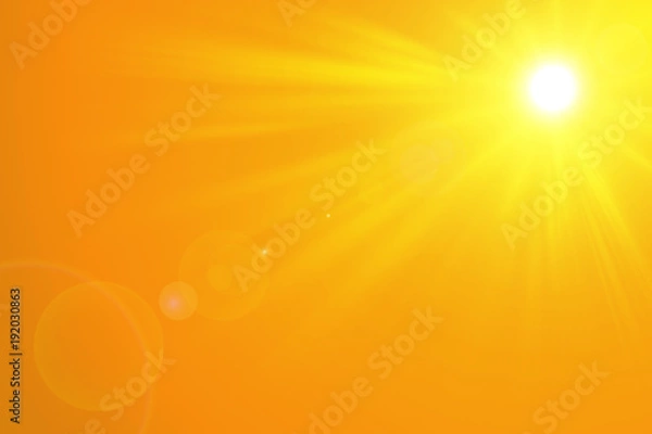Fototapeta Sunny nature Summer abstract background with shining sun
 
