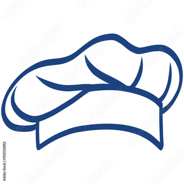 Obraz Chef Hat Icon Drawing Vector Illustration