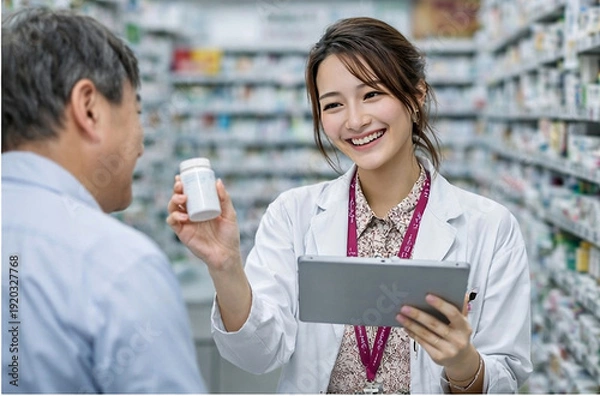 Obraz 薬提示＋タブレット（商品説明・服薬指導）