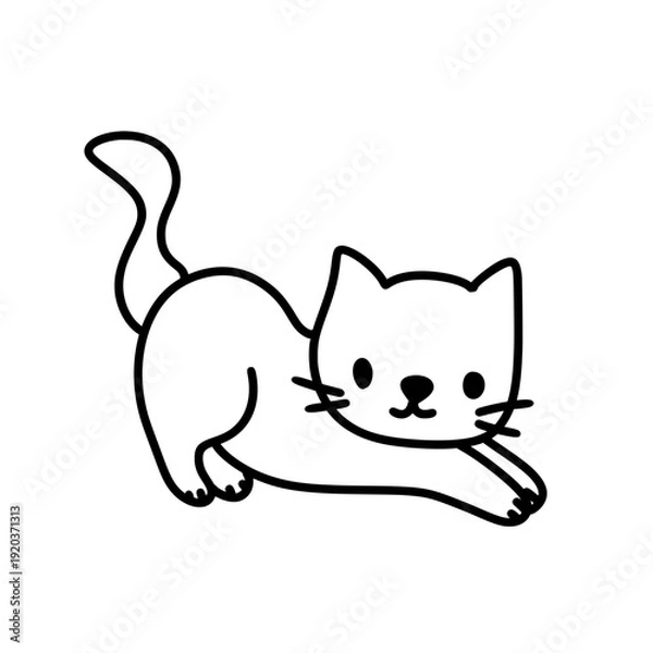 Obraz Cute cat outline