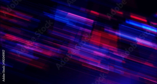 Obraz Block chain network/Blockchain network concept , Distributed register technology. Block chain with colored background