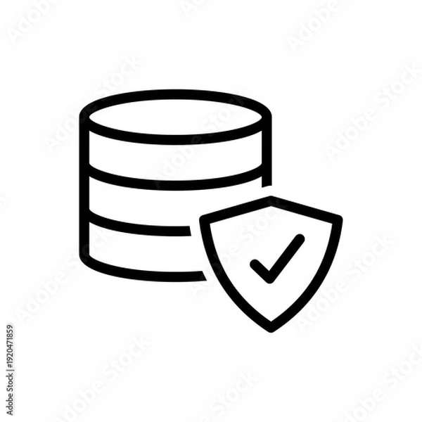 Fototapeta Data Security and Protection Icon
