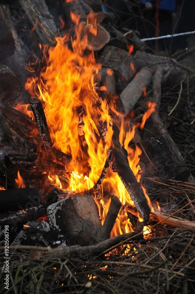 Obraz Flammen vom Osterfeuer