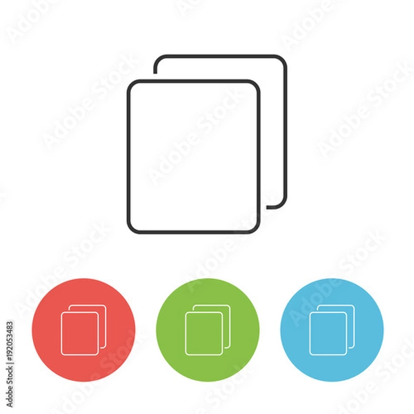 Obraz Copy of documents vector flat icon