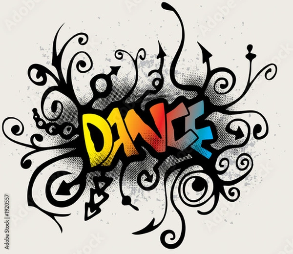 Obraz dance - graffiti style