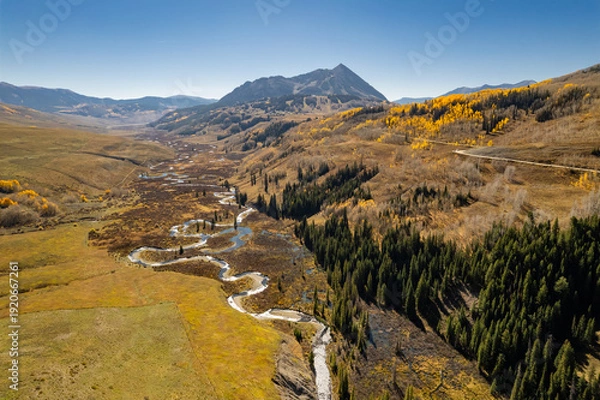 Fototapeta East River Autumn Aerial