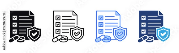 Obraz Formulary icon sheet multiple style collection