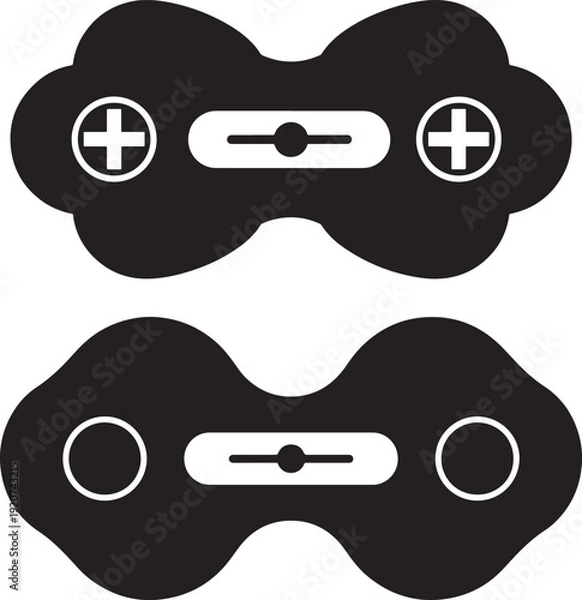 Fototapeta Controller symbols icon silhouette