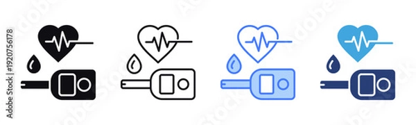 Obraz Cholesterol icon sheet multiple style collection