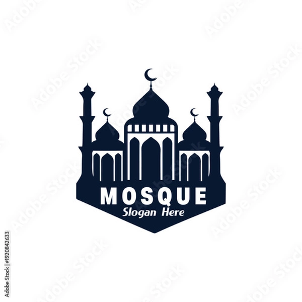 Fototapeta Mosque logo design Template Illustration