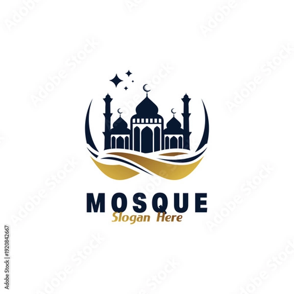 Fototapeta Islam Mosque Logo Vector Design