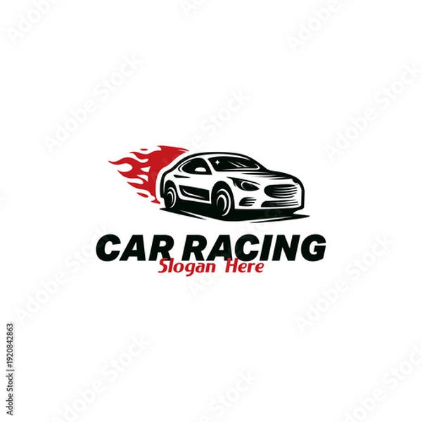 Fototapeta Car Racing Logo Design, Creative Logo Vector