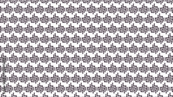 Obraz monochrome geometric line tile seamless pattern background vector design