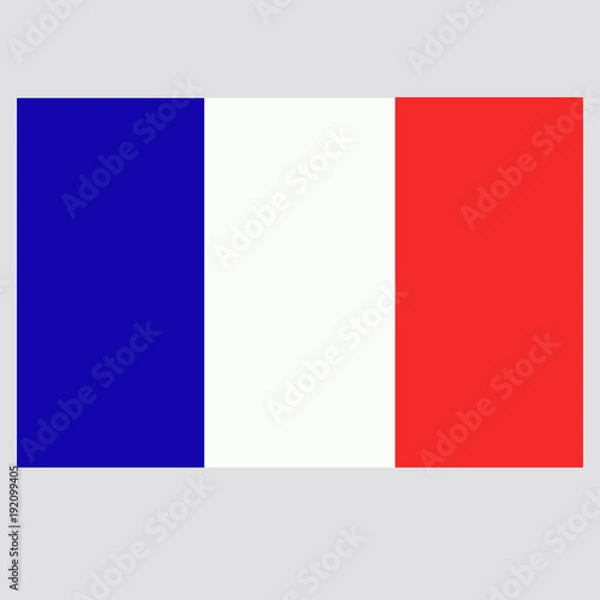 Fototapeta Bright background with flag of France.