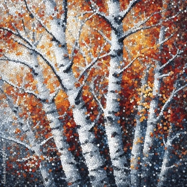 Fototapeta winter landscape with trees