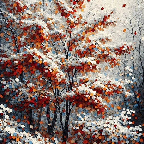 Fototapeta winter landscape with trees