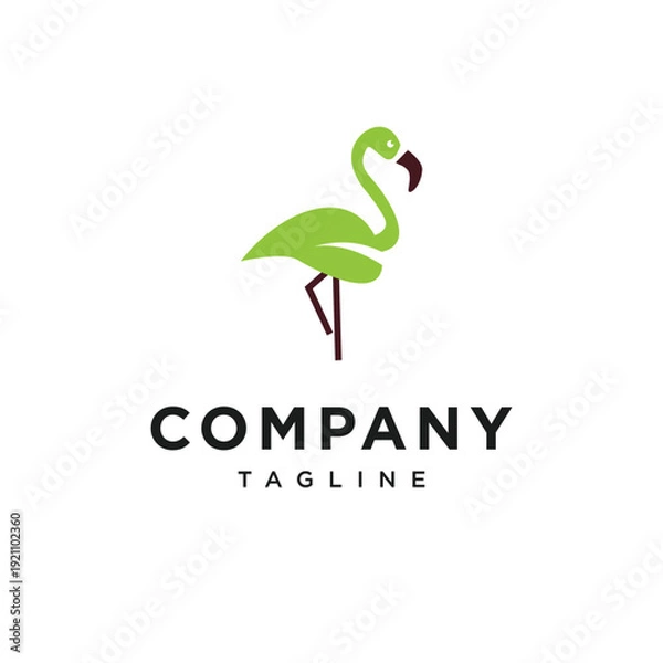 Obraz Flamingo Leaf Nature Logo Icon Vector