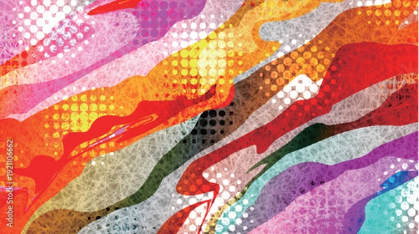 Obraz 網点　カラフル　抽象的　模様　背景