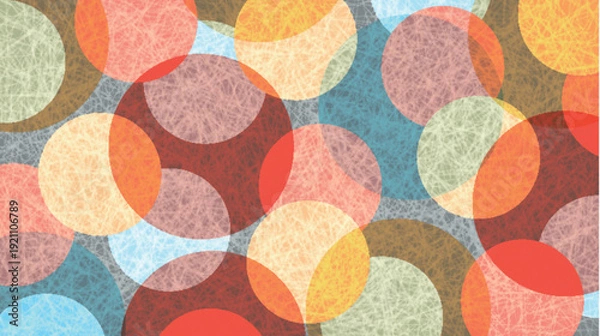Obraz 円　カラフル　抽象的　模様　背景