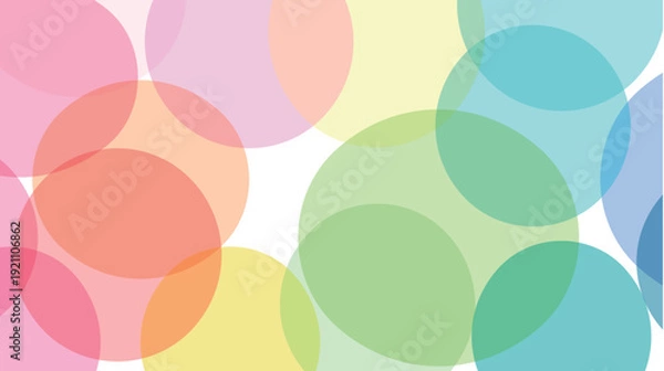 Obraz 円　カラフル　抽象的　模様　背景