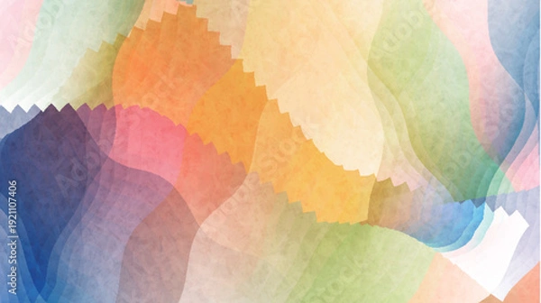 Obraz カラフル　和柄　抽象的　模様　背景