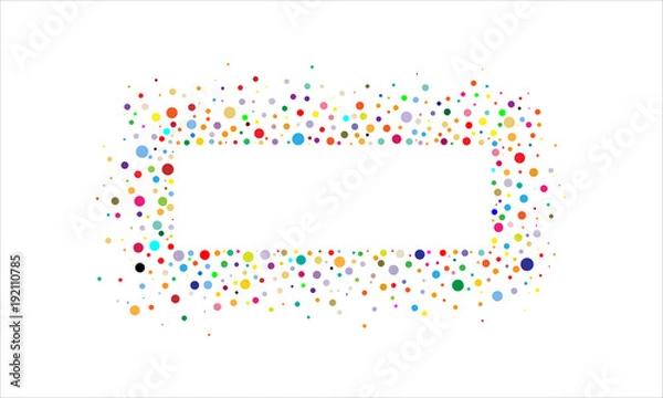 Obraz ベクター、カラフルな紙吹雪のフレーム