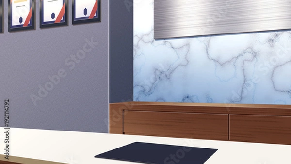 Obraz 大理石の壁の受付