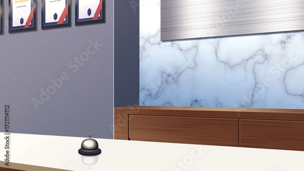 Obraz 大理石の壁の受付