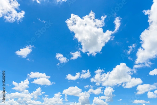 Fototapeta Beautiful cirrus clouds against the blue sky