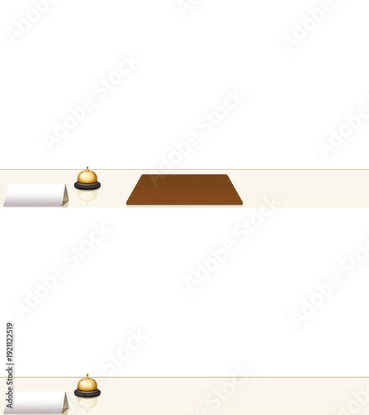 Obraz 背景が透過された受付カウンター