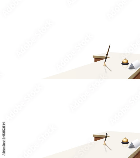 Obraz 背景が透過された受付カウンター