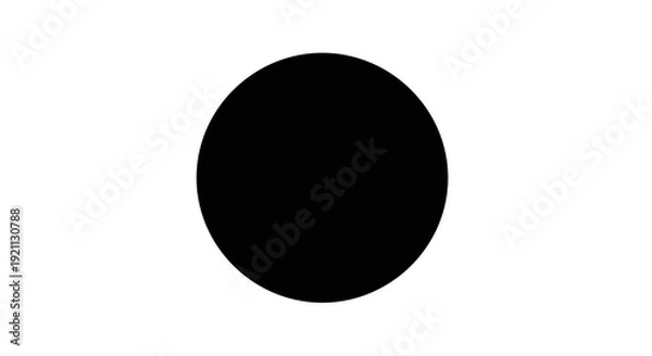 Obraz Black Circle Shape on White Background 1.
