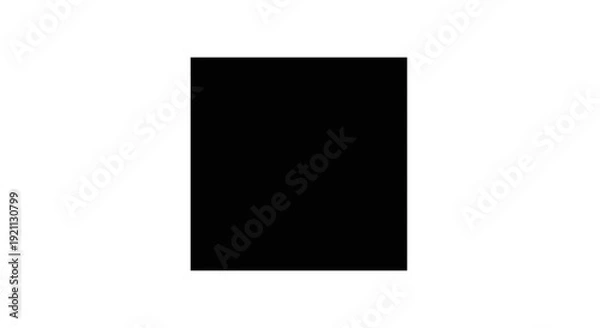 Obraz Black Square Shape on White Background.