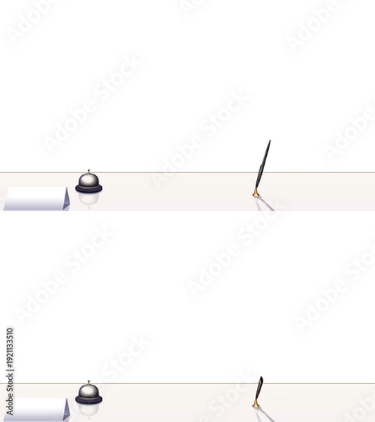 Obraz 背景が透過された受付カウンター