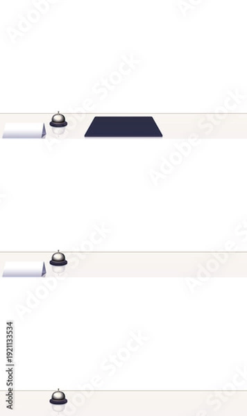 Obraz 背景が透過された受付カウンター