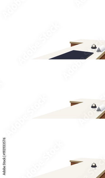 Obraz 背景が透過された受付カウンター