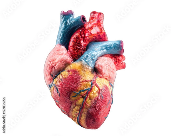 Obraz Human heart anatomy on transparent