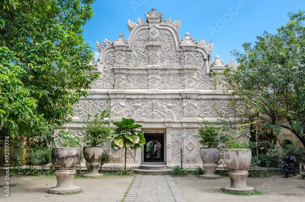 Fototapeta Ancient pool at taman sari water castle  Yogyakarta, Java, Indonesia.