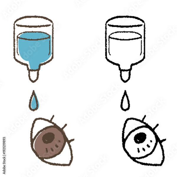 Obraz 目薬を差すイラスト