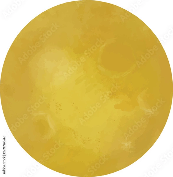 Obraz 油彩タッチの満月イラスト