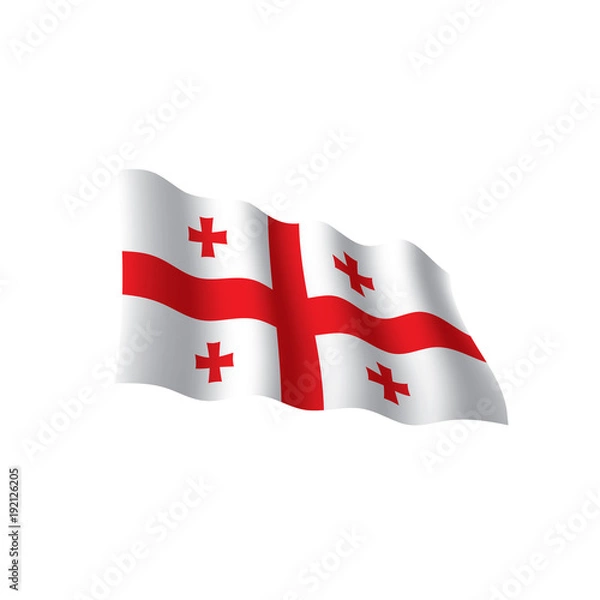 Fototapeta Georgia flag, vector illustration