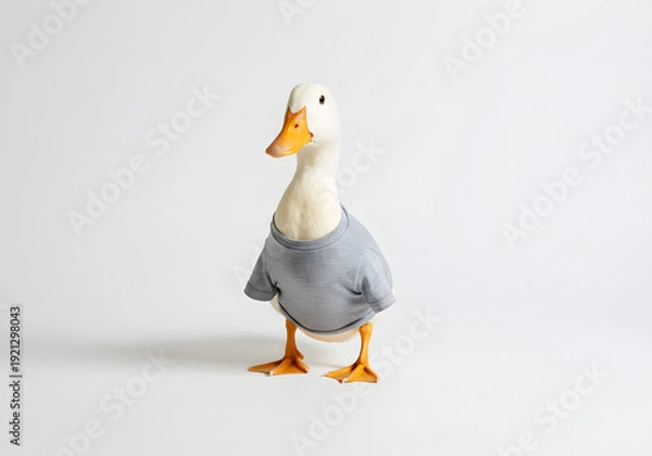 Obraz Duck dressed in gray tshirt