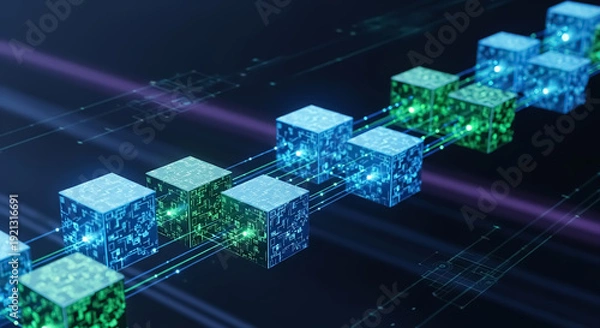 Obraz ブロックチェーンネットワークの分散型データ構造