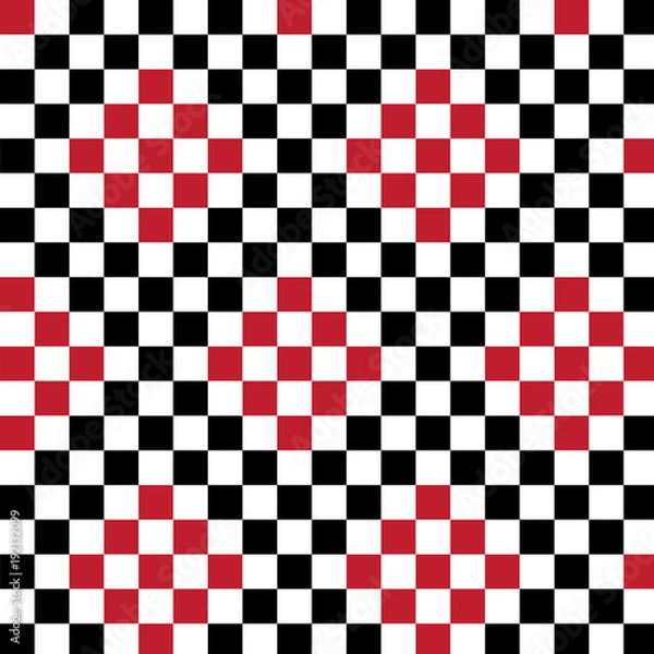 Obraz Squares vector pattern in red and black colors palette