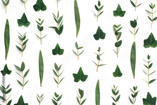 Obraz Full Frame Patter With Green Leaves