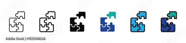 Obraz Creative Problem Solving Puzzle Icon Pack