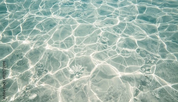 Obraz Underwater Sand Seabed Texture with Natural Light Patterns