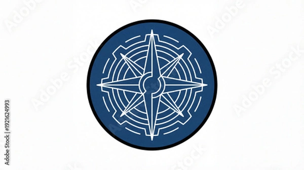 Fototapeta Compass Rose Navigation Icon.