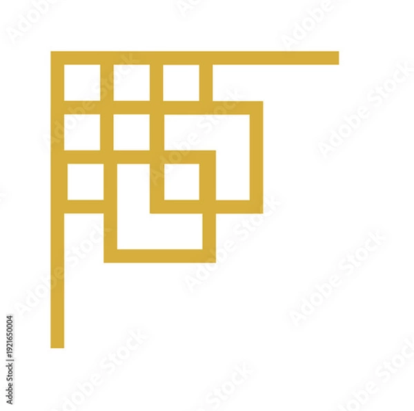 Obraz Chinese retro corner border decoration